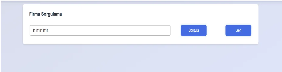 TAREKS Yetkilendirme Başvurusu firma sorgulama ekranı