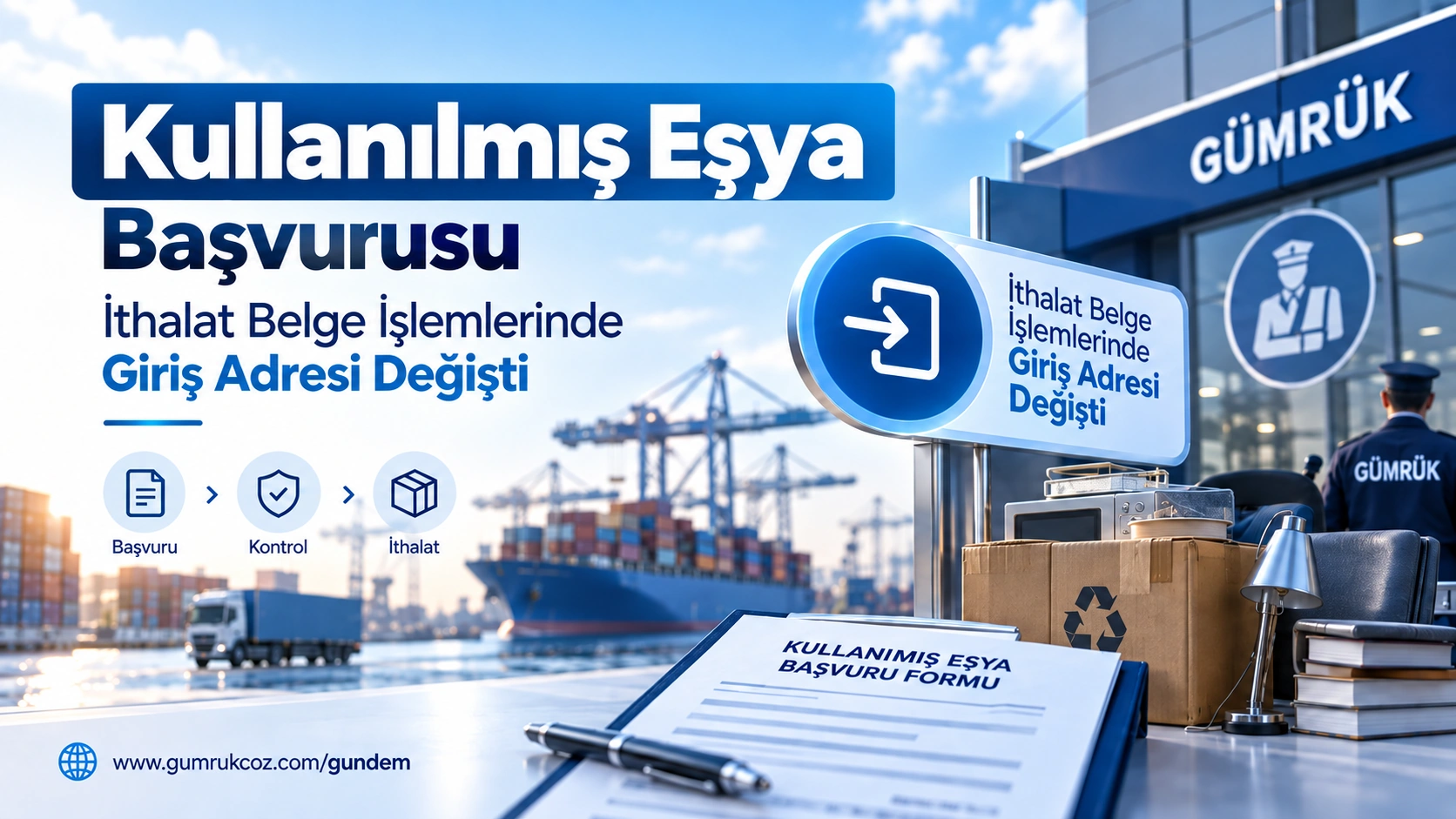 Kullanılmış Eşya Başvurularında İthalat Belge İşlemleri Giriş Adresi Değişti