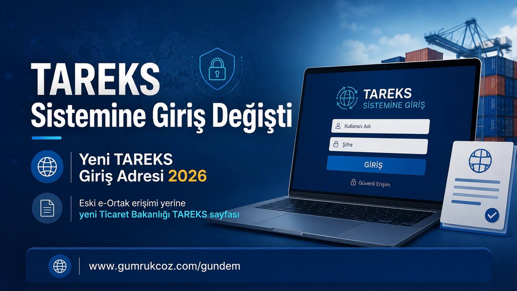 TAREKS Sistemine Giriş Değişti: Yeni Giriş Adresi Kullanıma Açıldı